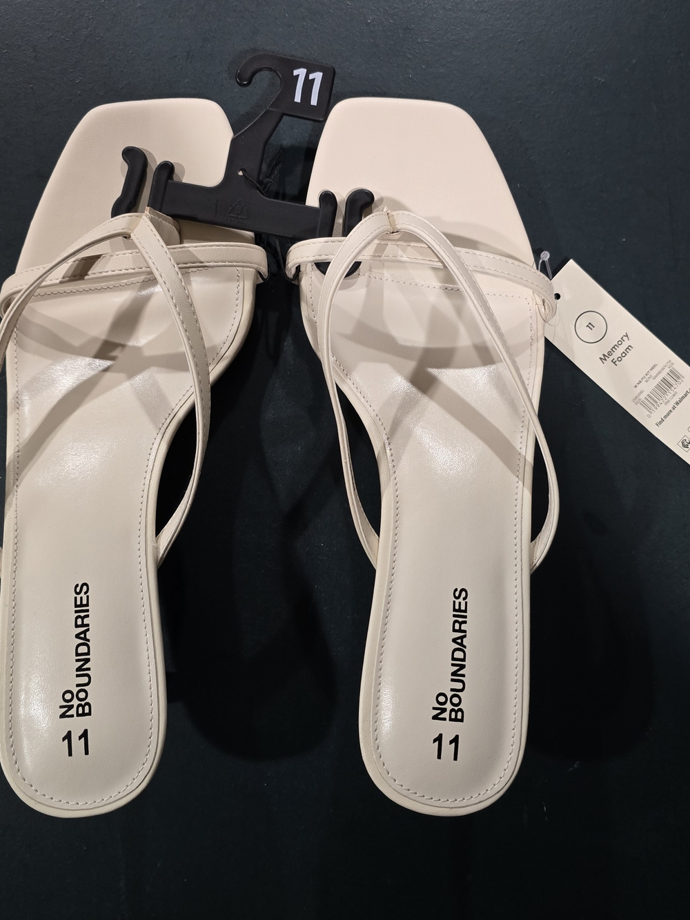 No Boundaries Cream Square-Toe Strappy Sandals